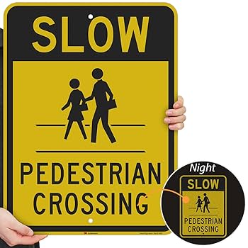 Amazon.com: SmartSign 24 x 18 inch “Slow - Pedestrian